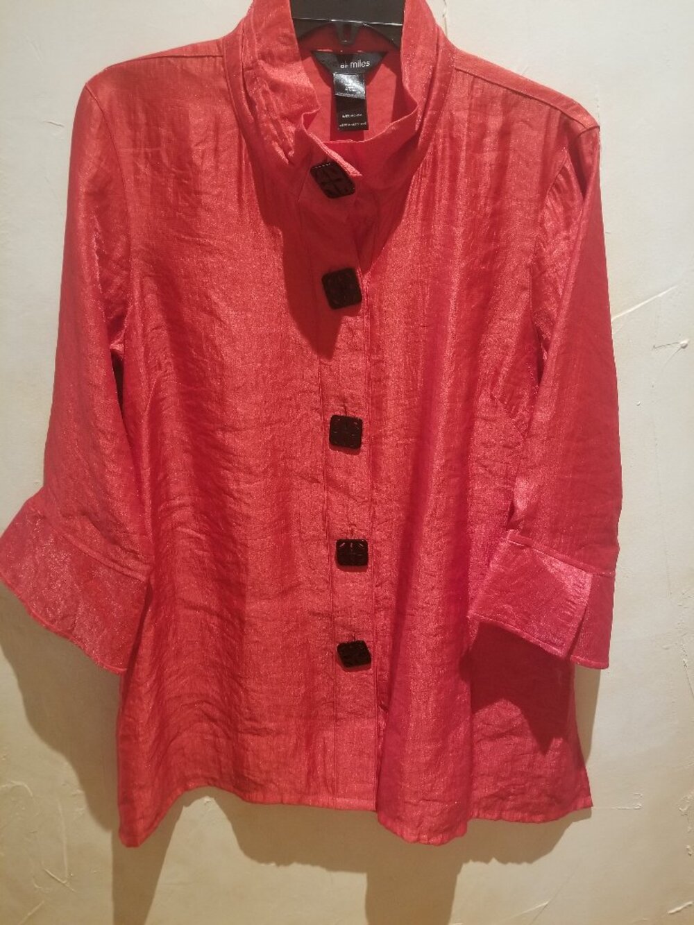 ALI MILES WOMEN'S TUNIC OR JACKET  ARTSY CHIC 3/4 SLEEVE SZ S